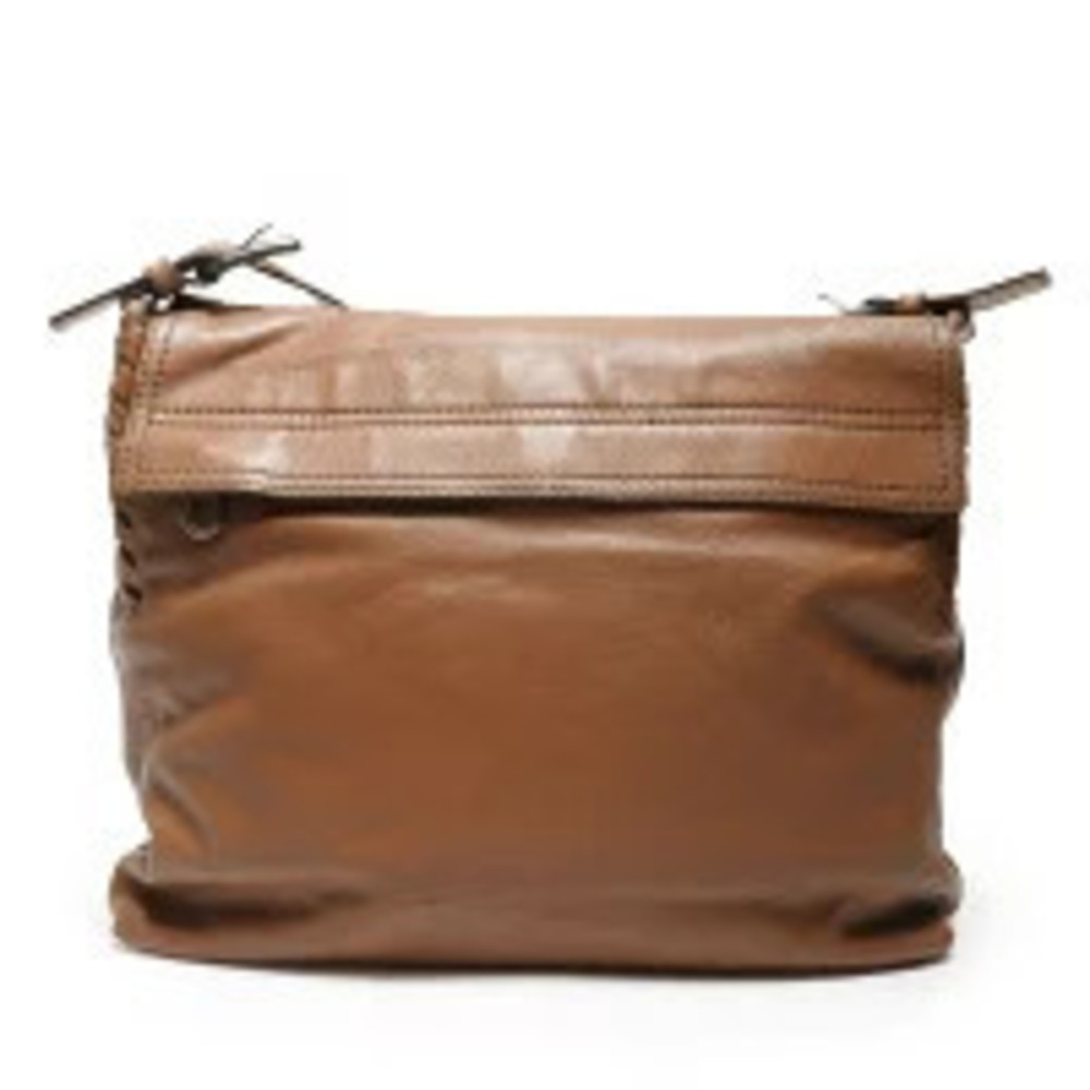 Bottega Veneta Intrecciato Leather Shoulder Bag Brown